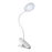 Lámpara LED de luz fría, neutra o cálida, con cuello flexible, pinza y batería recargable