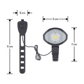 Linterna y claxon para bicicleta Linterna y claxon para bicicleta
