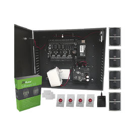 Access Control 4 Door Kit, 1 C3400 panel, 1 CR10E, 4 KR500E, 4 PTE-1, 50 Proximity (Clamshell) cards