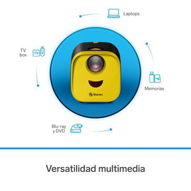 Micro proyector multimedia de 1000 lúmenes, portátil
