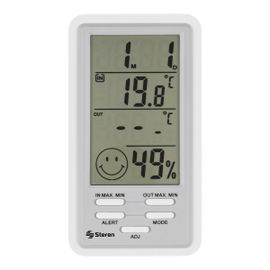 Termómetro digital para interior/exterior con sensor de humedad Termómetro digital para interior/exterior con sensor de humedad