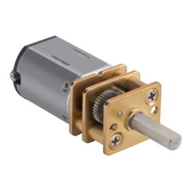 Motor reductor metálico con eje tipo D, 6 Vcc