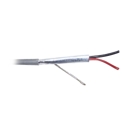 Bobina de 305 Metros de Cable 2x18 AWG Blanco CMR Blindado para Control y Seguridad / Cobre Puro / Blindaje 