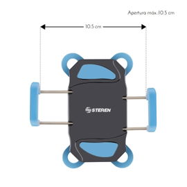 Soporte para celular con sujeción en manubrio Soporte para celular con sujeción en manubrio