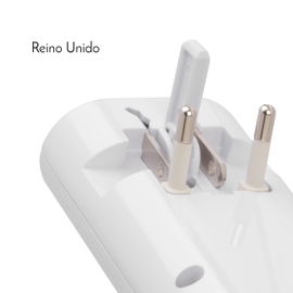 Adaptador universal de contactos, con cargador USB para viaje Adaptador universal de contactos, con cargador USB para viaje