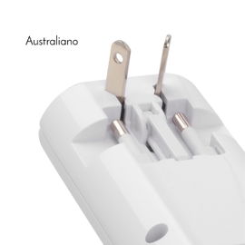 Adaptador universal de contactos, con cargador USB para viaje Adaptador universal de contactos, con cargador USB para viaje