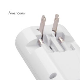 Adaptador universal de contactos, con cargador USB para viaje Adaptador universal de contactos, con cargador USB para viaje