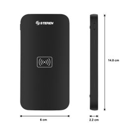 Power Bank de 6,000 mAh con cargador inalámbrico Qi Power Bank de 6,000 mAh con cargador inalámbrico Qi