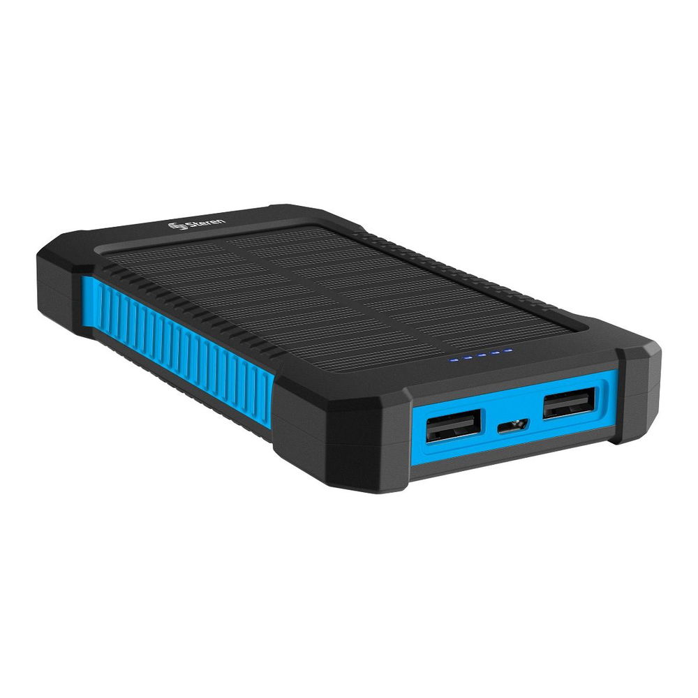Power Bank de 6,000 mAh con 2 salidas USB y cargador solar Power Bank de 6,000 mAh con 2 salidas USB y cargador solar