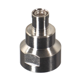Adaptador UNIDAPT Hembra a Conector SMB Plug (Pin Hembra), Plata / Oro / Teflón.