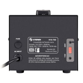 Convertidor Vca de 110 a 220 y 220 a 110, de 750W