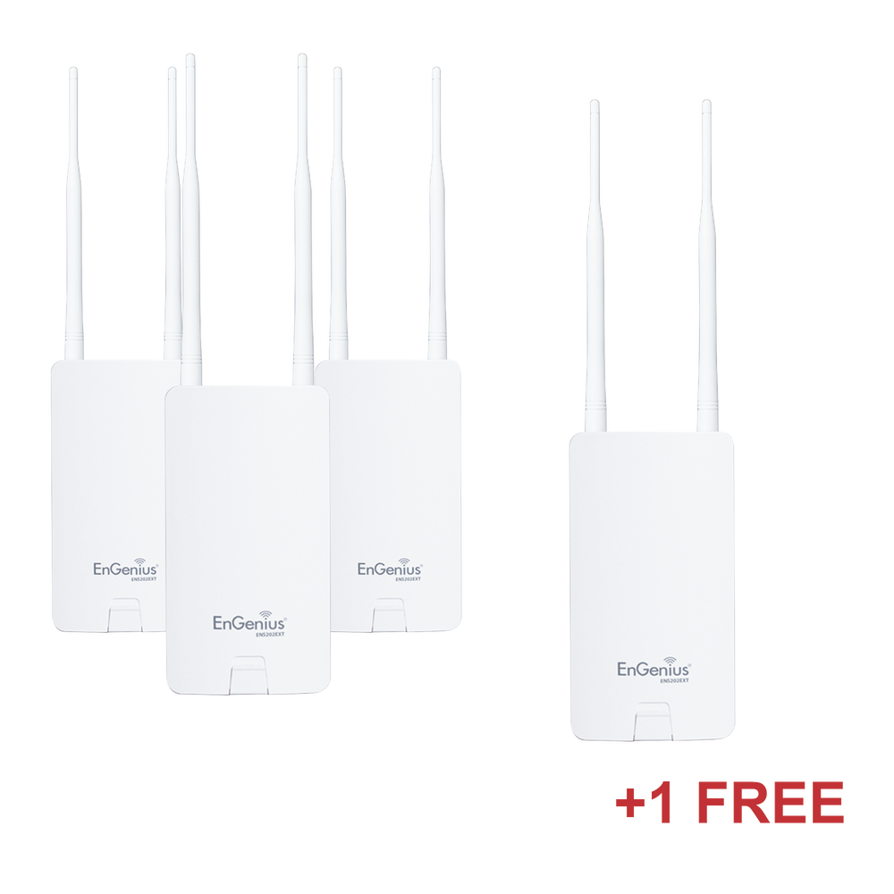 Package of 3 ENS202-EXT Long-Range Outdoor Wireless Access Points, + 1 FREE