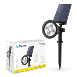 Reflector LED decorativo con panel solar y batería recargable, para exterior
