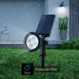 Reflector LED decorativo con panel solar y batería recargable, para exterior