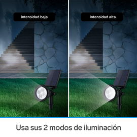 Reflector LED decorativo con panel solar y batería recargable, para exterior