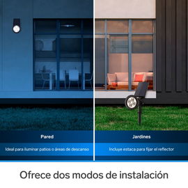 Reflector LED decorativo con panel solar y batería recargable, para exterior
