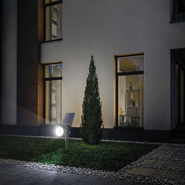 Reflector LED decorativo con panel solar y batería recargable, para exterior