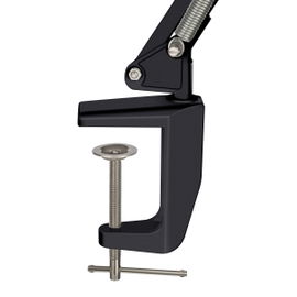 Lámpara LED con lupa (5x) y brazo articulado, negra