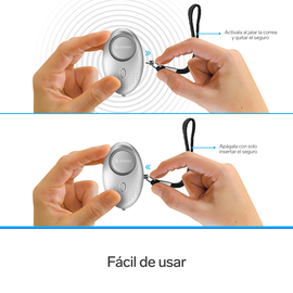 Alarma personal de 120 dB, con linterna LED Alarma personal de 120 dB, con linterna LED