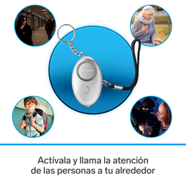 Alarma personal de 120 dB, con linterna LED Alarma personal de 120 dB, con linterna LED