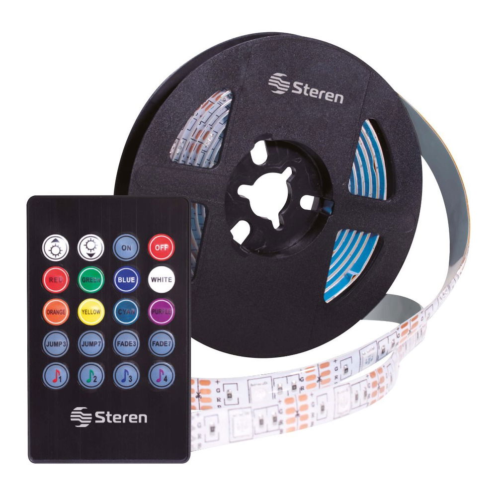 Tira LED multicolor RGB de 2 m con control remoto