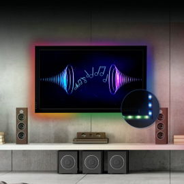 Tira LED multicolor RGB de 2 m con control remoto