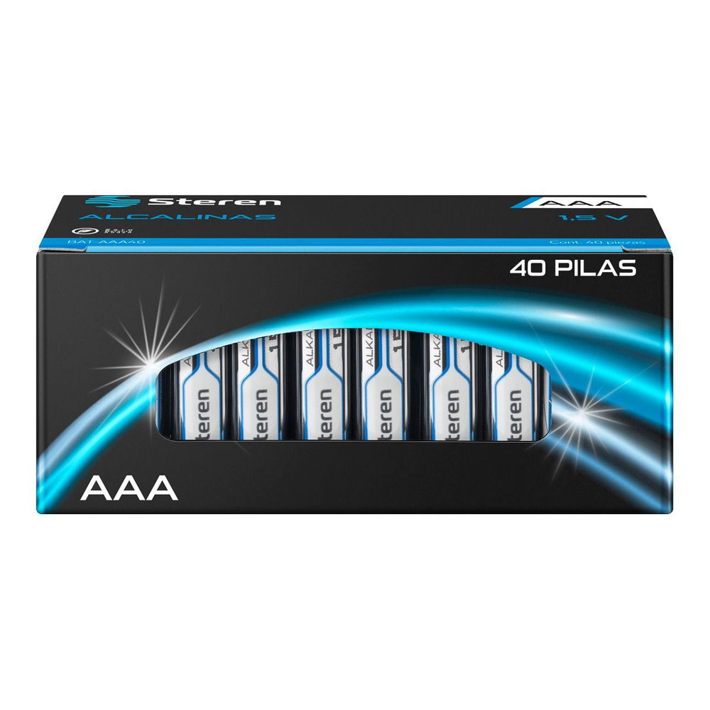 Paquete de 40 pilas alcalinas 