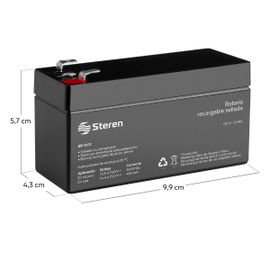 Batería sellada de ácido-plomo, 12 Vcc 1.2 Ah Batería sellada de ácido-plomo, 12 Vcc 1.2 Ah