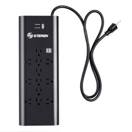 Multicontacto de 12 salidas verticales/horizontales y doble cargador USB