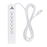 Multicontacto de 6 salidas verticales y cable extra largo