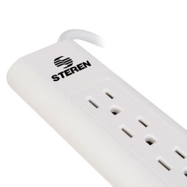 Multicontacto de 6 salidas verticales y cable extra largo