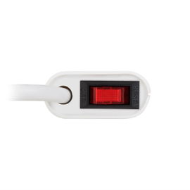 Multicontacto de 6 salidas verticales y cable extra largo
