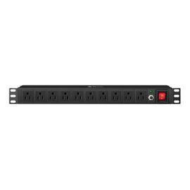 Multicontacto de 10 salidas horizontales para rack de 19