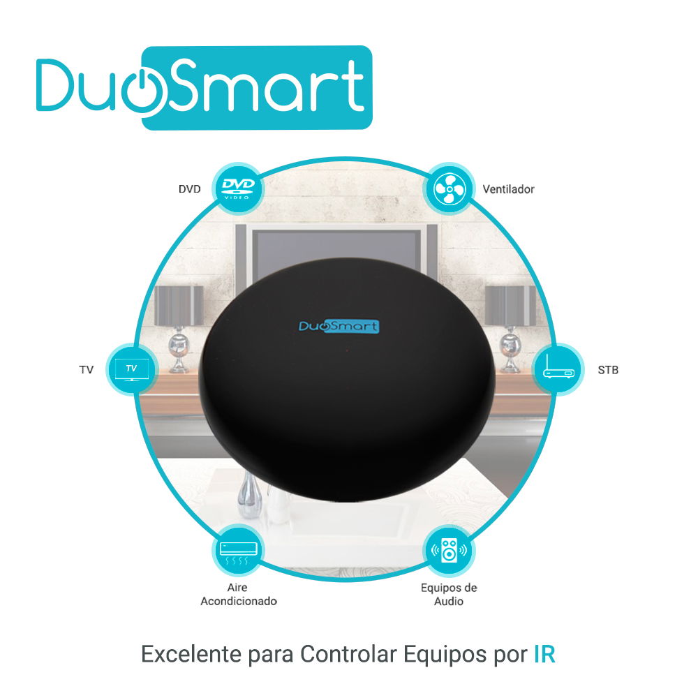 MODULO IR WIFI DUOSMART L10 CONTROLA EQUIPOS QUE USEN CONTROL REMOTO INFRARROJO CON FUNCION DE APRENDIZAJE DE CODIGOS COMPATIBLE CON APP DUOSMART MODULO IR WIFI DUOSMART L10 CONTROLA EQUIPOS QUE USEN CONTROL REMOTO INFRARROJO CON FUNCION DE APRENDIZAJE DE CODIGOS COMPATIBLE CON APP DUOSMART