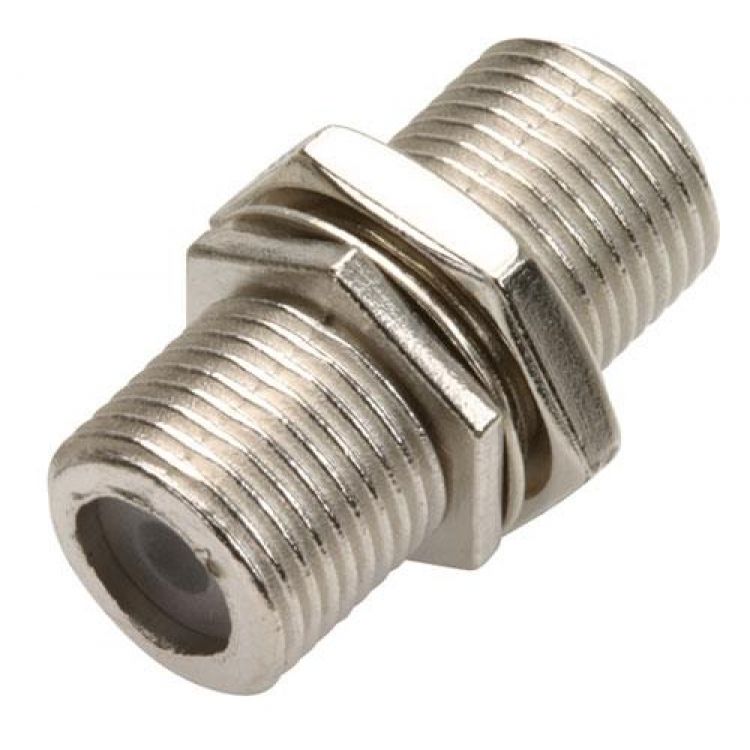 Conector jack a jack tipo F para conectores RG59, con tuerca Conector jack a jack tipo F para conectores RG59, con tuerca