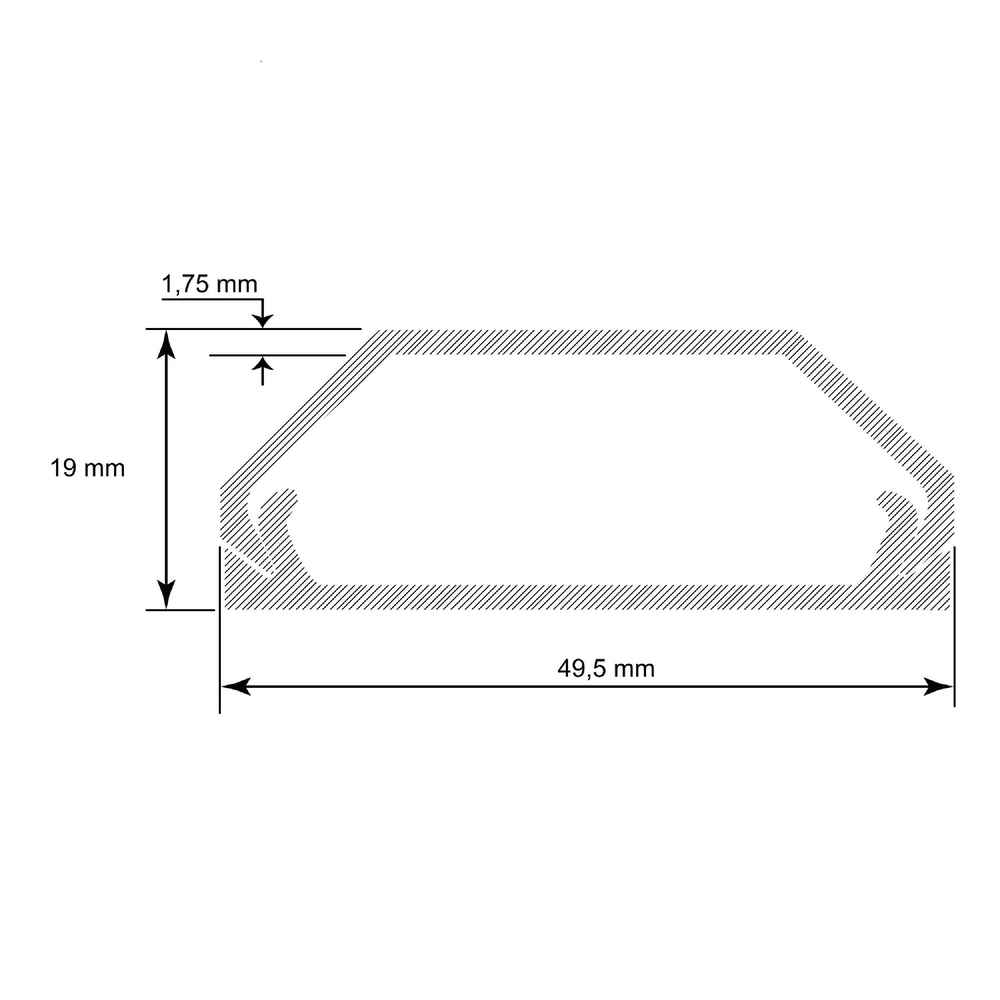 Canaleta para Cables Plastica Canaleta de PVC Canaleta para 12 Cables  17mmx35mmx2000mm Canaleta de PVC 2 metros