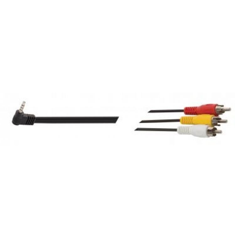 Cable con conector 3.5 mm a 3 conectors RCA para videocámara, de 1,8 m
