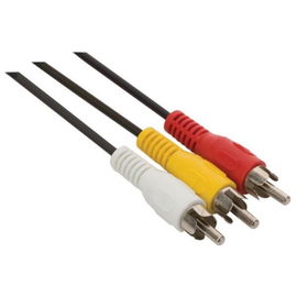 Cable con conector 3.5 mm a 3 conectors RCA para videocámara, de 1,8 m