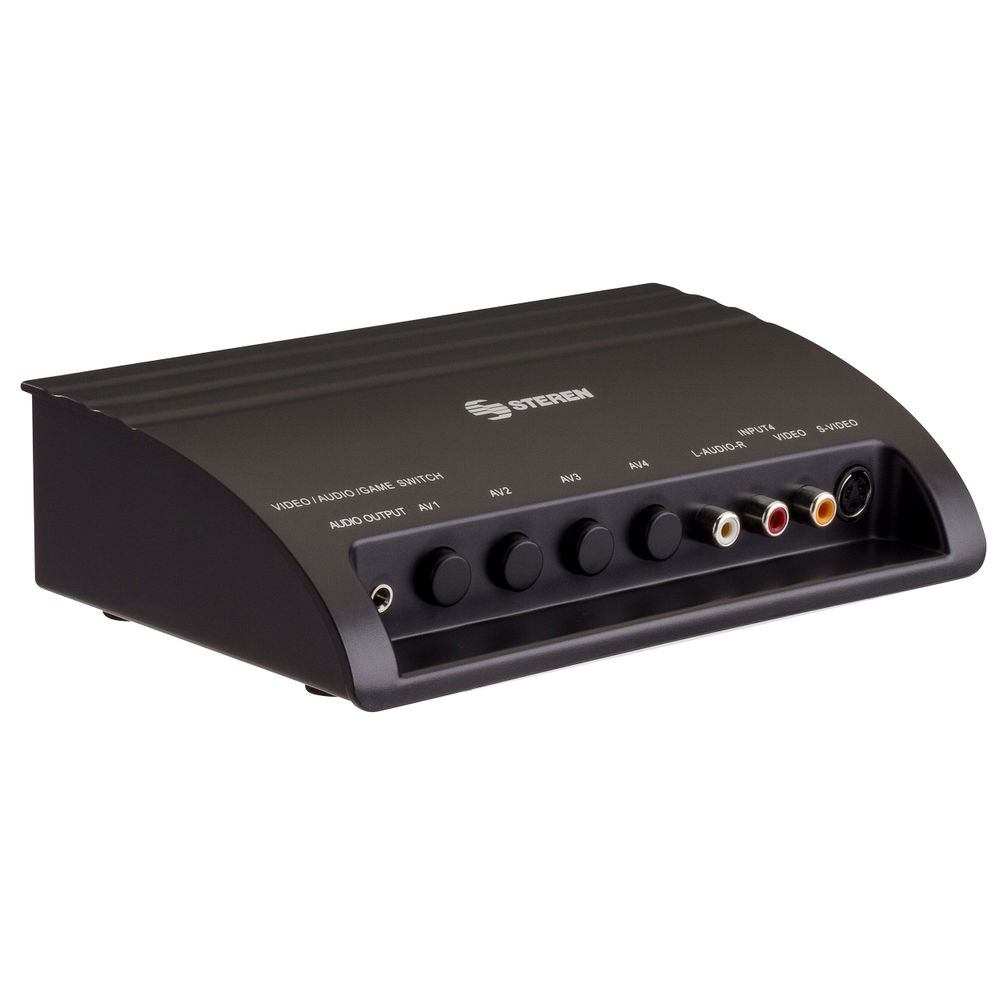 Switch ABCD de audio y video, con conectores RCA y S-Video