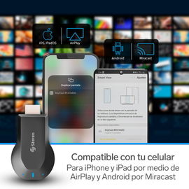 Adaptador Wi-Fi* espejo de celular a TV