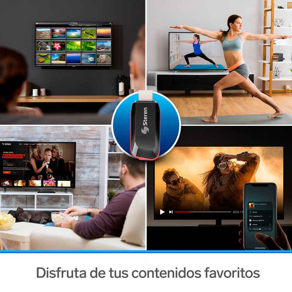 Adaptador Wi-Fi* espejo de celular a TV