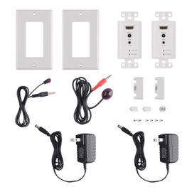 Extensor HDMI y de control remoto de 60 m, con placas de pared