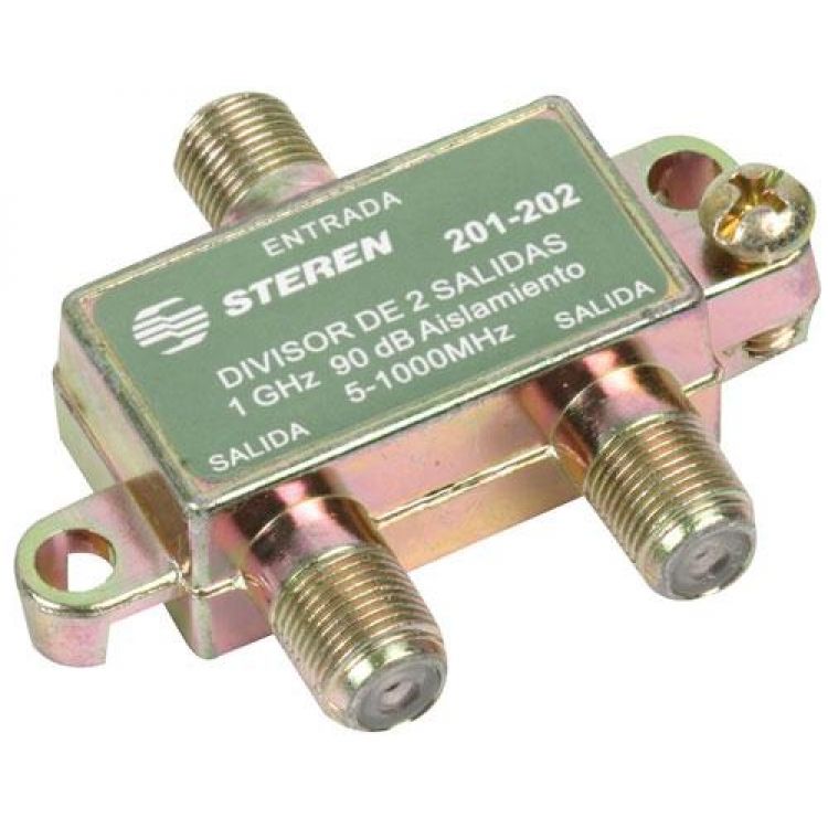 Splitter de 2 salidas, de 75 Ohms, 1 GHz, 90 dB Splitter de 2 salidas, de 75 Ohms, 1 GHz, 90 dB