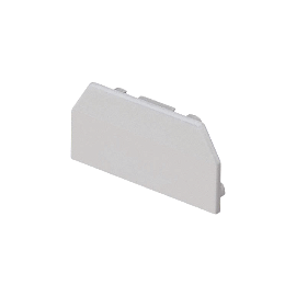 Tapa Final, para uso con canaleta T45, Material PVC Rígido, Color Blanco Mate