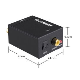 Convertidor de audio digital a analógico (óptico digital / coaxial digital a RCA) Convertidor de audio digital a analógico (óptico digital / coaxial digital a RCA)