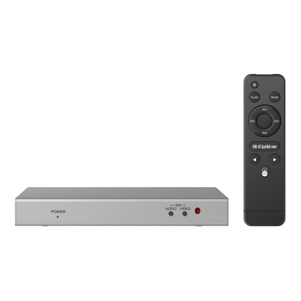 Multivisor HDMI de 4 entradas, con control remoto