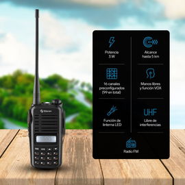 Radio intercomunicador profesional con teclado y 3 Watts de potencia