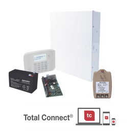 Kit de Panel de Alarma VISTA48LA con  Batería de 9Ah, Transformador y Gabinete