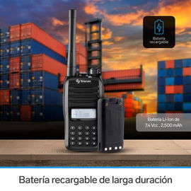 Radio intercomunicador profesional con teclado y display, hasta 7 Km de alcance