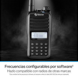 Radio intercomunicador profesional con teclado y display, hasta 7 Km de alcance